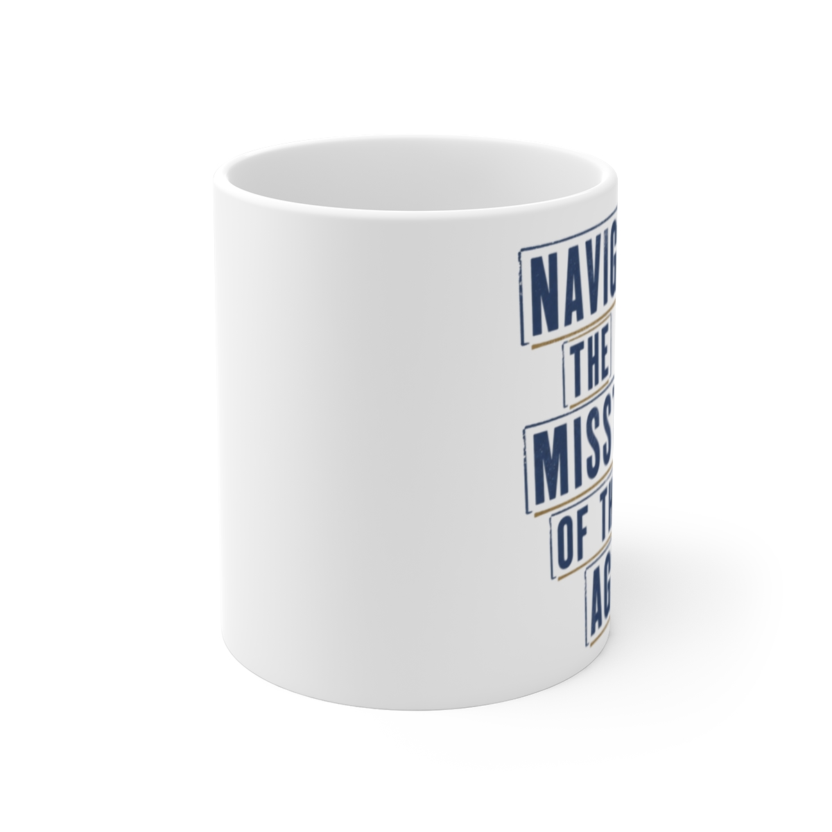 Cautionary Tales "Navigate the Missteps of the Ages" White Mug - alternate angle 1, merchandise